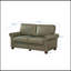 Fauteuil de salon en similicuir taupe