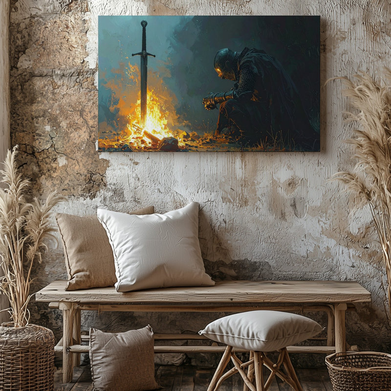 Toile sacrée «Sword Of Sacrifice», H 30 po x l 30 po