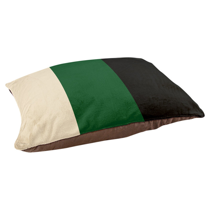 Coussin Milwaukee, Moyen (l 28 po x P 18 po x H 9,5 po), Crème de Cream City / vert de Good Land / noir