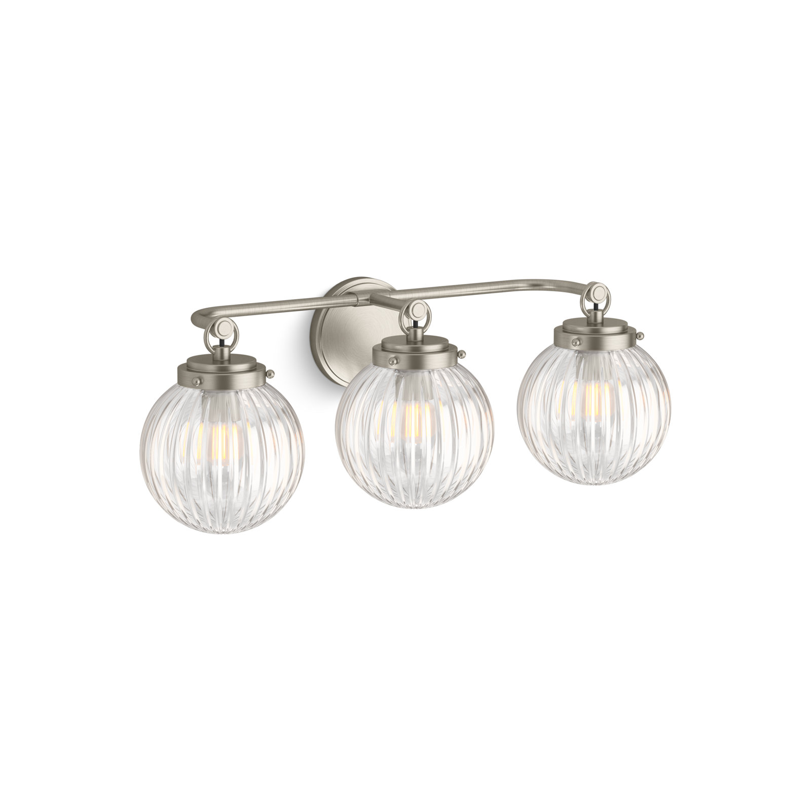 Kohler Embra 3-Light Armed Sconce, Brushed Nickel