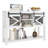 Farmhouse Entryway Table With Sliding Barn Doors, Sofa Table With Storage And Open Shelf, Console Tables-104850506