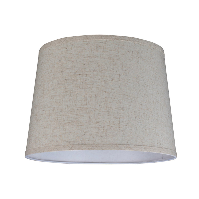 Abat-jour tambour en lin (araignée), Beige, H 10 po x l 14 po x P 14 po