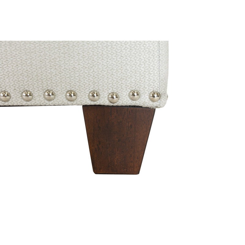 Lalonde Polyester Blend Upholstered Storage Bench, Platinum, Yes