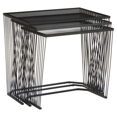 Cockrell Glass Top Frame Nesting Tables