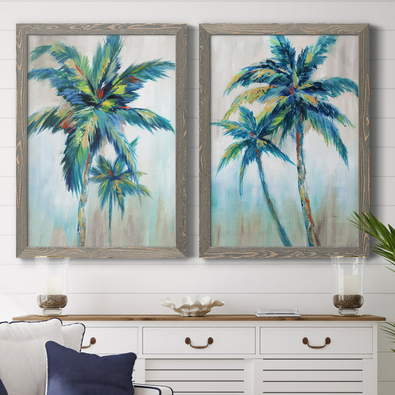 «Bright Breeze I», ensemble de reproductions d'aquarelles conçues par J Paul, H 44 po x l 31 po, Toile encadrée, Gris