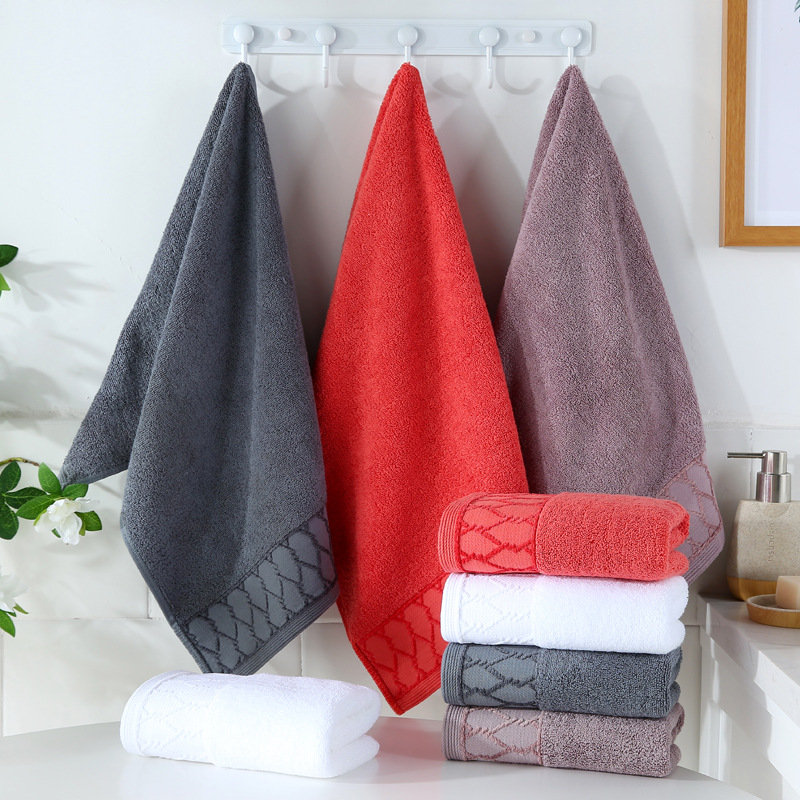 100% Cotton Face Towel, 120g/0.26lb Thickened Adult Towel, Soft Absorbent Plush Cotton Hotel Towel；29.53*13.78inch, Khaki