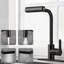 Matte Black Kitchen Sink Faucet Pull Down Sprayer Single Handle Swivel Mixer Tap-126470457