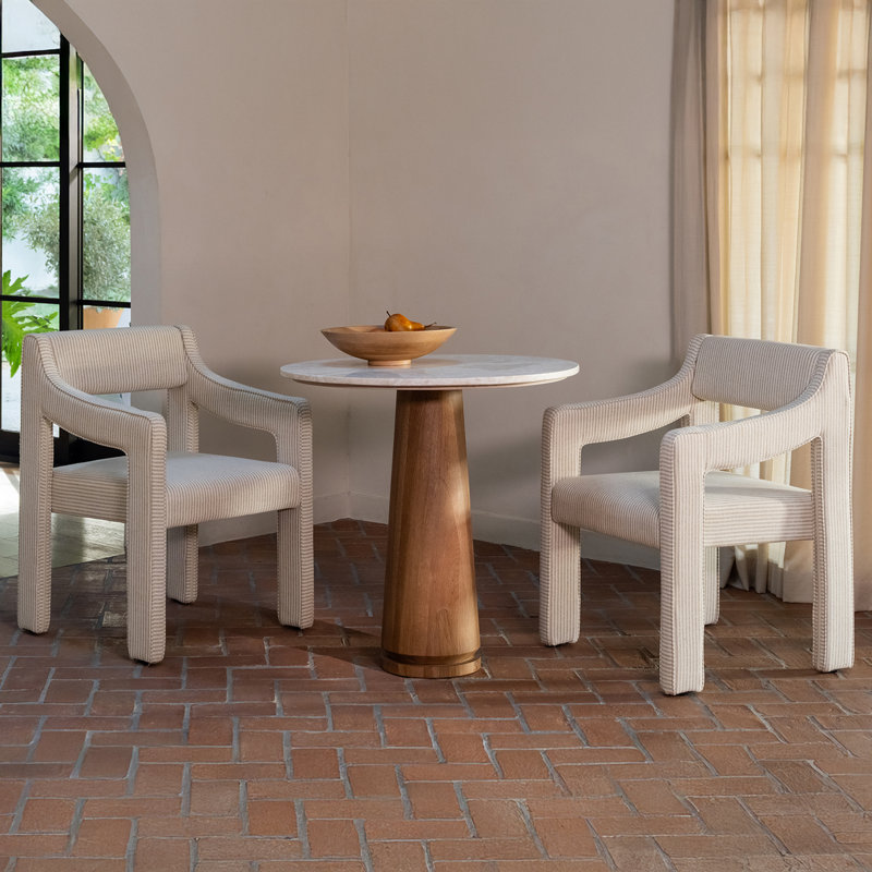 Elise Dining Chair Cedar Green, Cream Beige