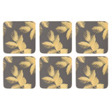 Pimpernel S.M. Etch Leaves Coasters 4"X 4"