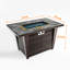 Foyer de table 42 po en rotin avec plateau en céramique