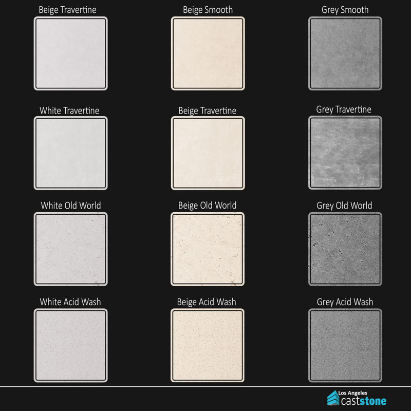 Pourtour de foyer Helena, Travertin blanc
