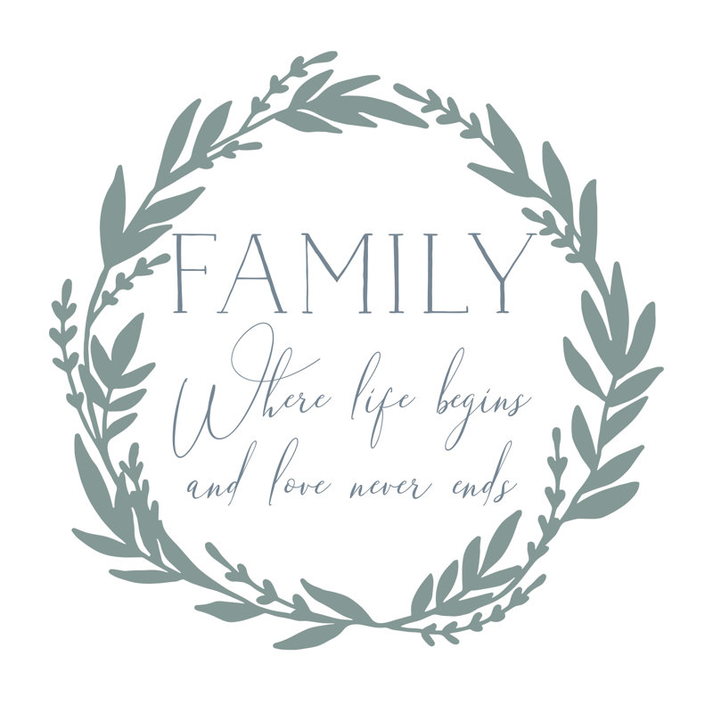 Family Life Begins 2 - Wrapped Canvas Print, 76cm H x 76cm W x 3.8cm D