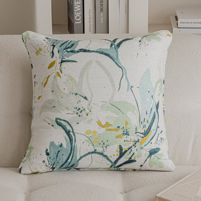 Chloe Floral Linen Throw Pillow