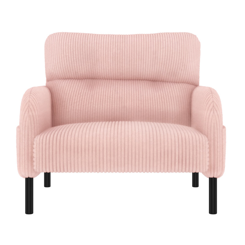 Upholstered Armchair, Pink