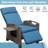 Reclining Lounge Chair For Outdoor Enjoyment - Hand-Woven, Navy Blue Comfortable Recliner Flip Table, Thick Cushions, Relax