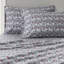 Drap-housse en flanelle 100% coton 4 pièces avec saut à ski gris, brossé pour une finition douce et lisse, matelas 12 po, grand lit 14 po de profondeur, 1 drap-housse plat, 2 taies d'oreiller,-122451527