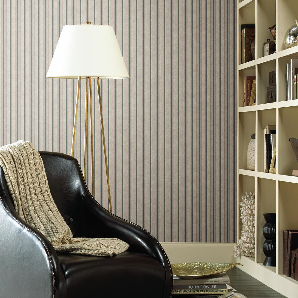 Vardaman Striped Wallpaper, Red/Blue