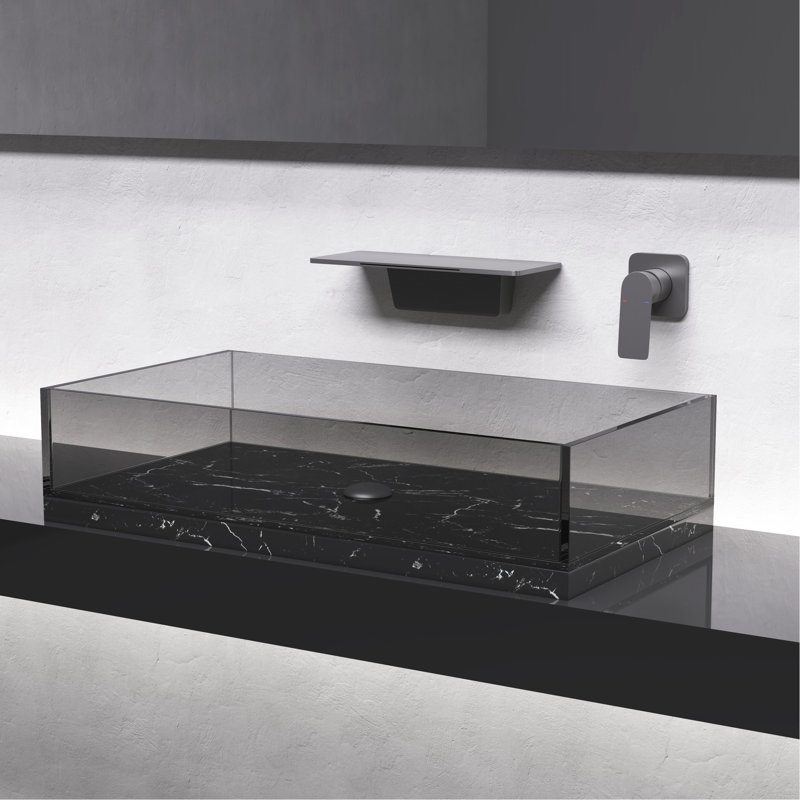 Robinet de salle de bain Waterfall, Noir mat