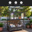 Mini serre portative en bois avec roues mobiles et jardin avec jardin et jardin-117454944