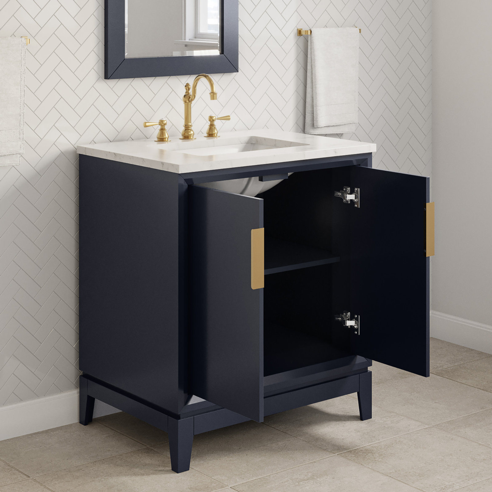 Belmar 30'' Single Bathroom Vanity, Monarch Blue
