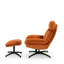 Velvet Swivel Accent Chair with Footstool-943333654