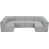 Tissu gris bouclé