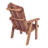 Celsey Cedar Outdoor Adirondack Chair With Ottoman