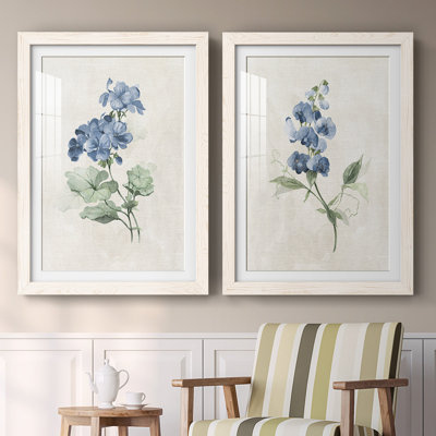 «Farmhouse Periwinkle I», reproduction de photo sur toile 2 pièces