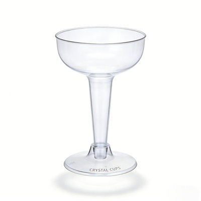 Coupes à champagne en plastique, verres à champagne 4 oz, verres à pied jetables