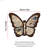 Pendulum Clock - Vintage Butterfly Sculpture 3D Art Clock, Retro Tabletop or Wall Mounted Decor for Living Room, Bedroom, Office (14 x 11 Inches)