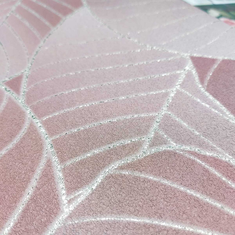 Papier peint graphique, Rose