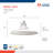 REBL LED High Bay Ceiling Light, 12K-18K lumens, 35/40/50K Switchable White-107096516-107096515