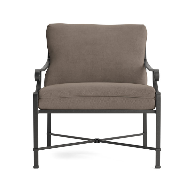 Venetian Outdoor Lounge Chair, Fusion Dove, Textured Pewter