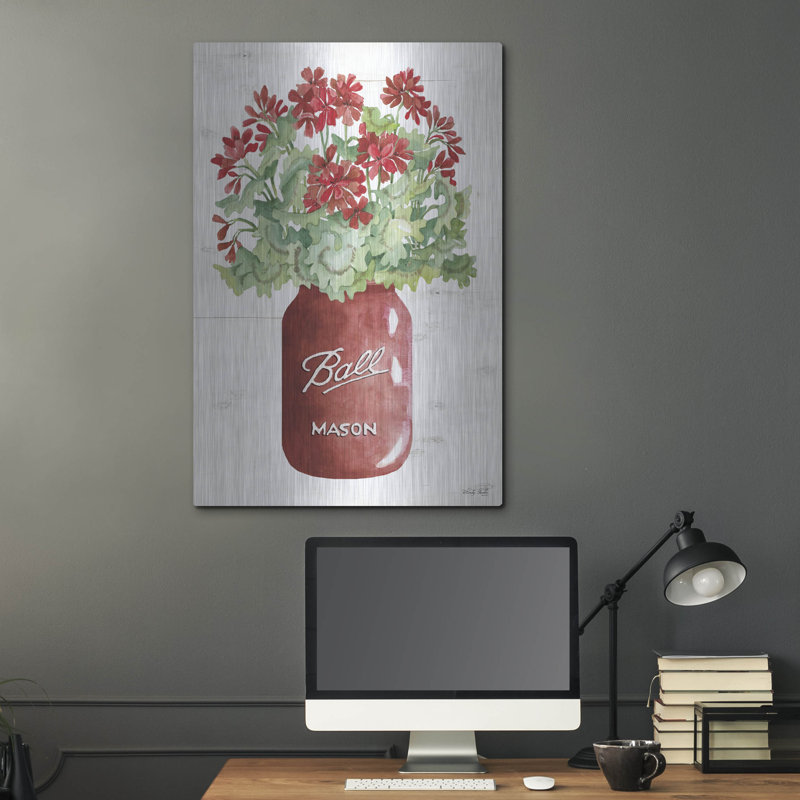 «Patriotic Red Jar» par Cindy Jacobs, H 36 po x l 24 po