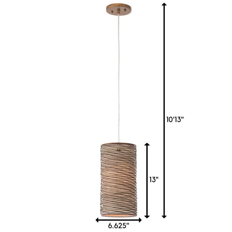 Flow 1-Light Mini Pendant - Hammered Ore