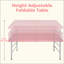 Table pliante portative rose 4 pi 4 po poids pliable intérieur et extérieur 135 kg