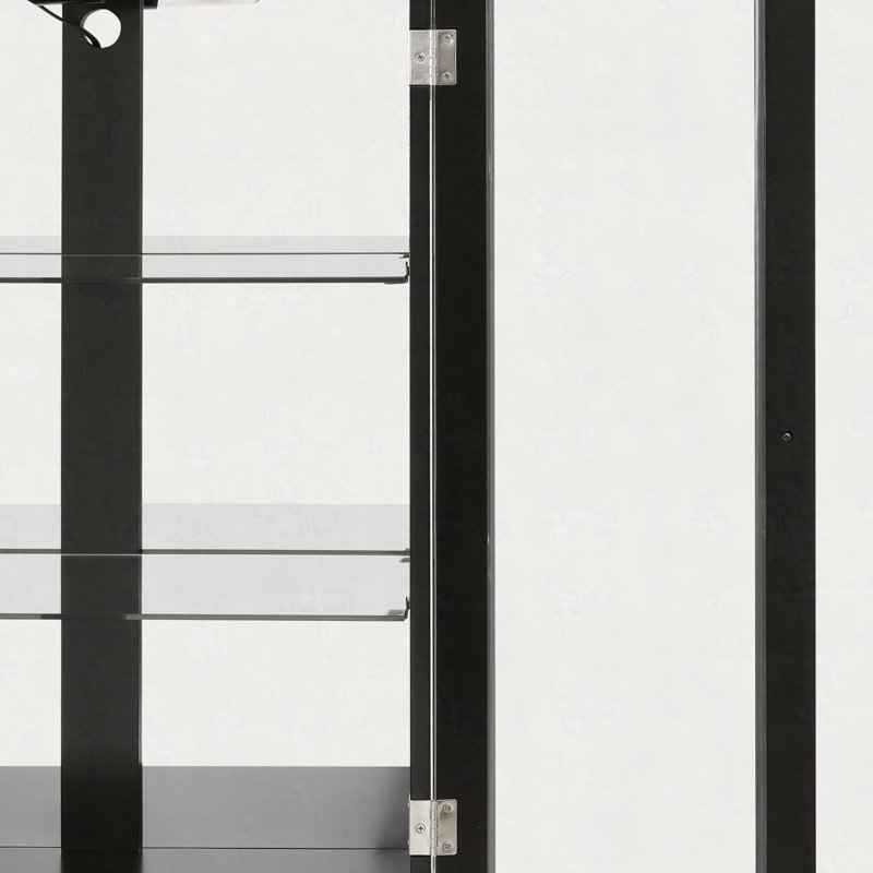 Armoire Curio avec rangement Curio, Noir, noir, noir, noir