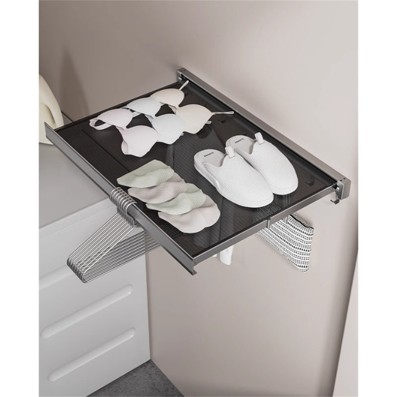 Balcony Drying Rack, Indoor Foldable Flat Mesh Drying Net, Invisible Extendable Drying Rack For Socks And Shoes - The Ultimate Laundry Solution