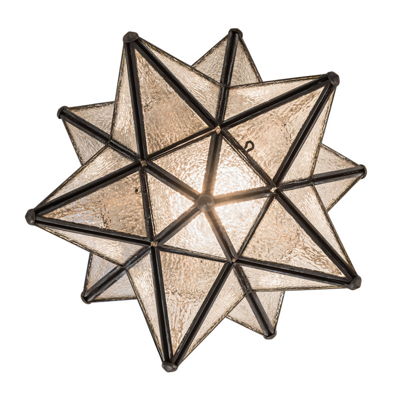 1 - Light Semi Flush Mount, Clear Seedy