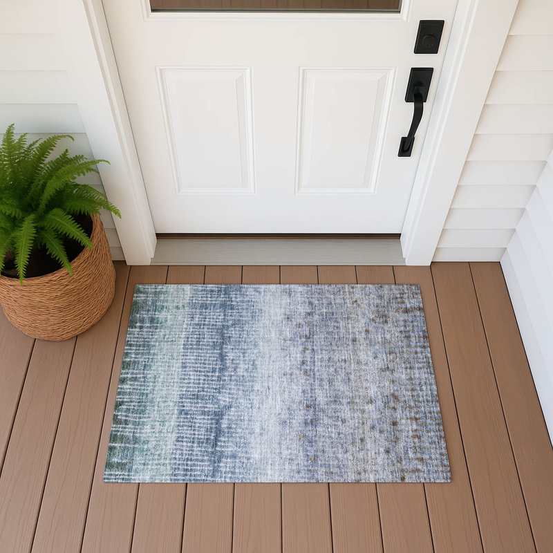 Machine Washable Indoor/Outdoor Chantille ACN2811 Modern Rug, Blue, 2'6" x 3'10"