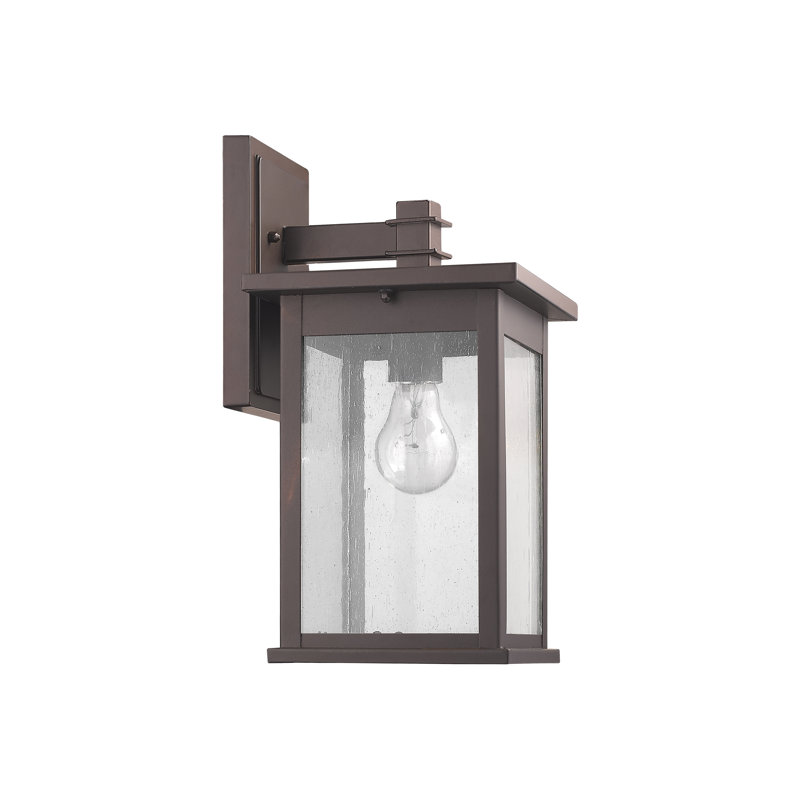 Applique murale d'extérieur 1 lumière en bronze frotté Tristan Spadaro H 12 po, H 12,4 po x l 6 po x P 6,89 po, Bronze huilé