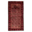 Tapis unique en laine noué à la main de style années 2000 de 3 pi 1 po x 5 pi 11 po rouge / noir / blanc Hepp