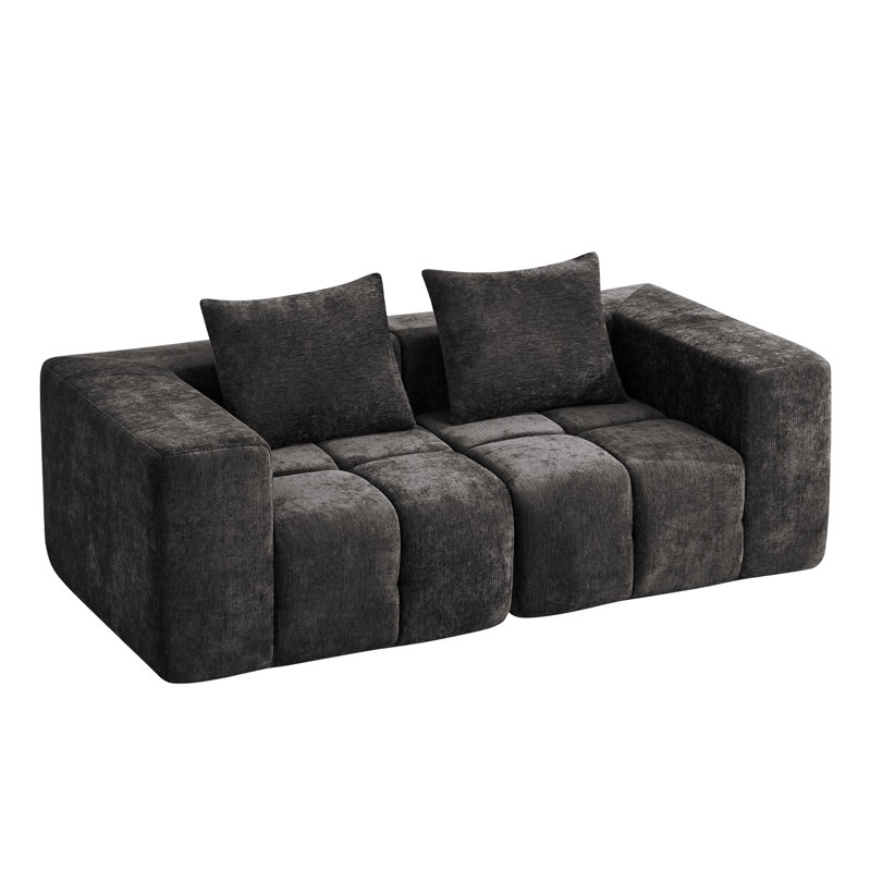 Causeuse 78,7 "sans os, Noir