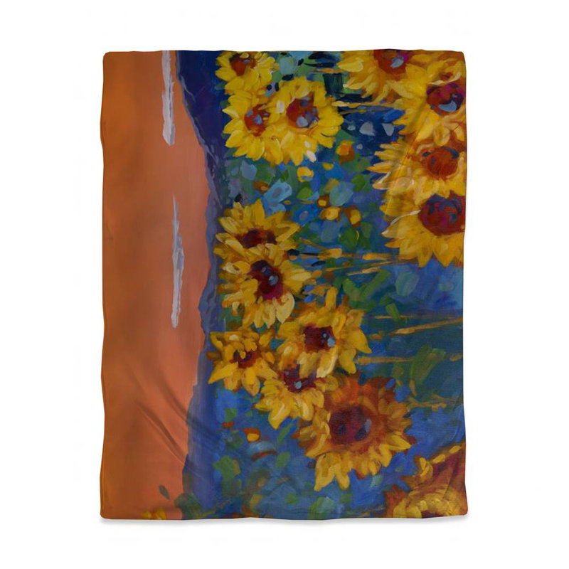 Housse de couette Sunflowers par Dawn Blue - Floral Botanical Decor
