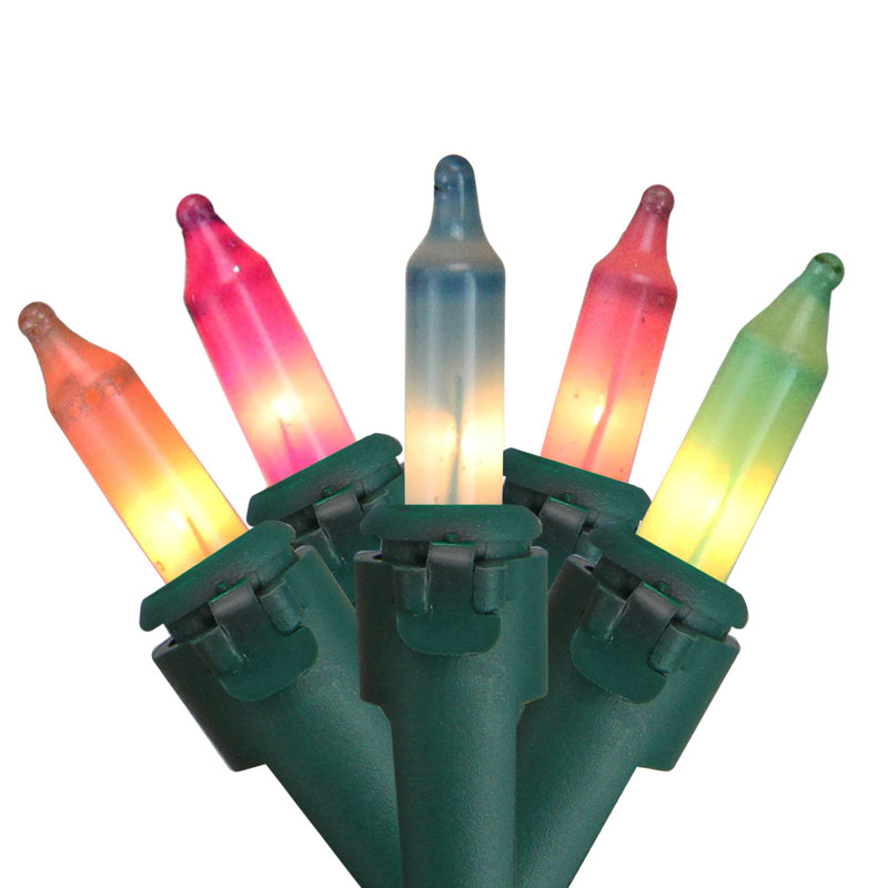 50-Count Pastel Multi-Color Mini Easter Light Set 10ft Green Wire, 50