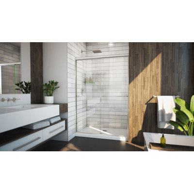 Leser - W x 70.375'' H Bypass Door Semi-Frameless Shower Door with