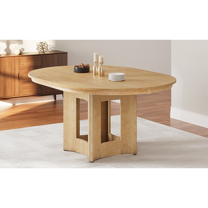 Table de salle à manger extensible Farmhouse, Bois naturel