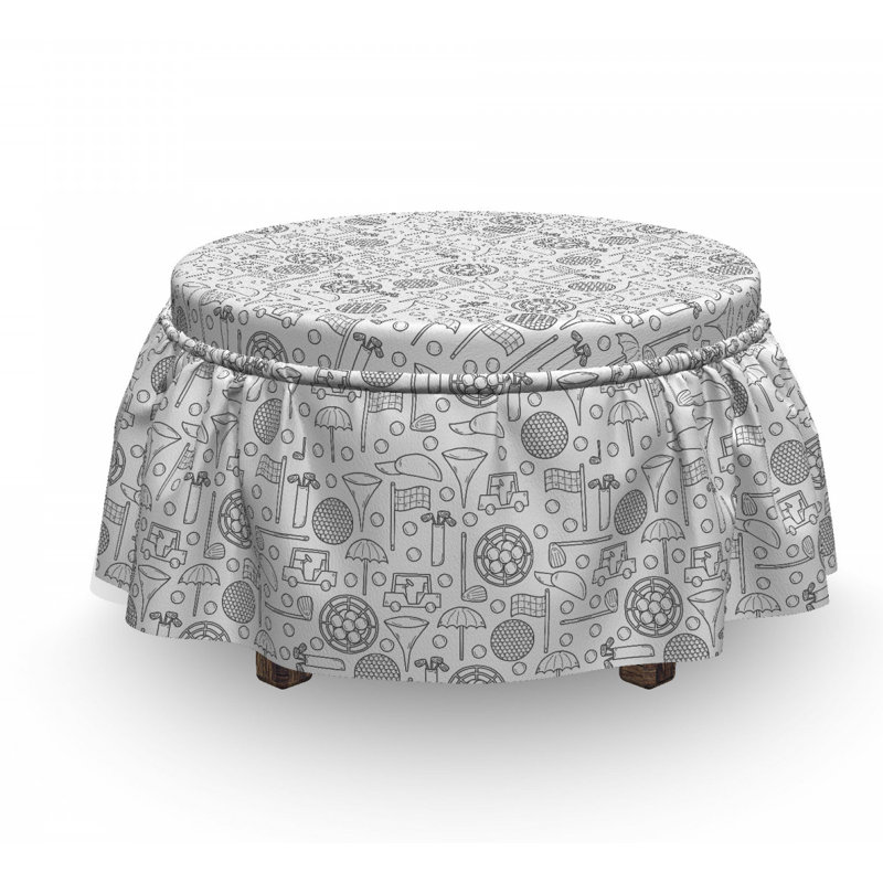 Housse pour repose-pieds d’équipement de jeu doodling art