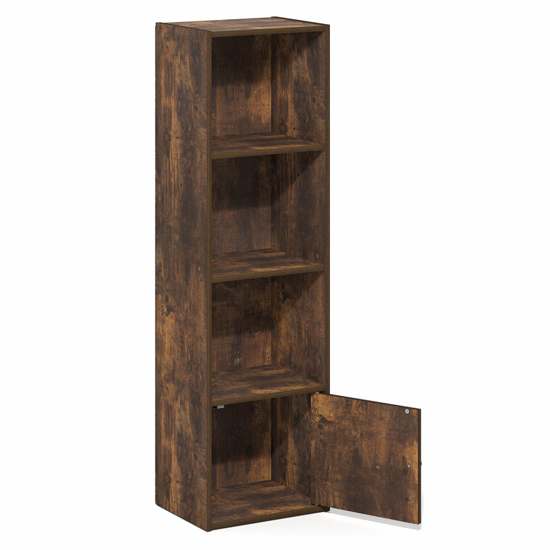 Bibliothèque standard Aagam, (4 tablettes) H 42 po x l 12 po x P 10 po, Bois de pin ambré