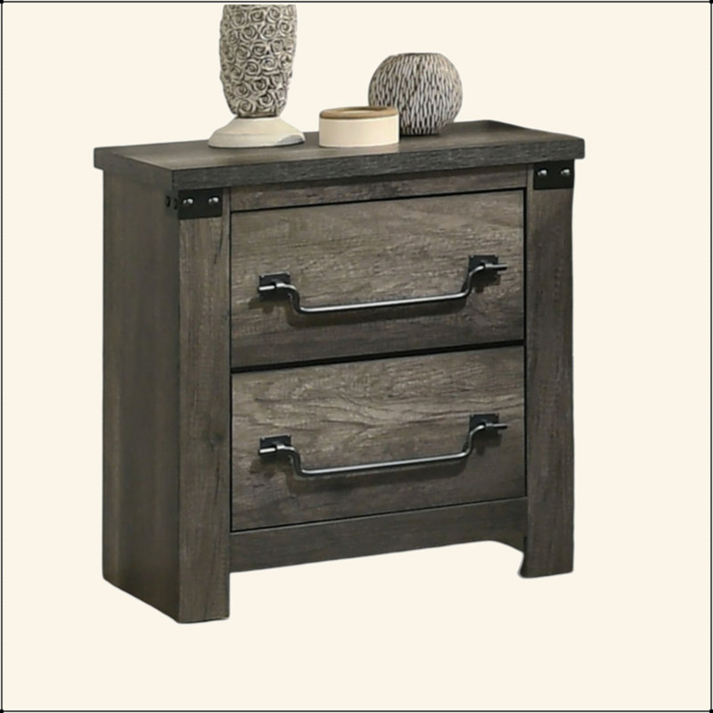Table de chevet Farmhouse Rustic Grey